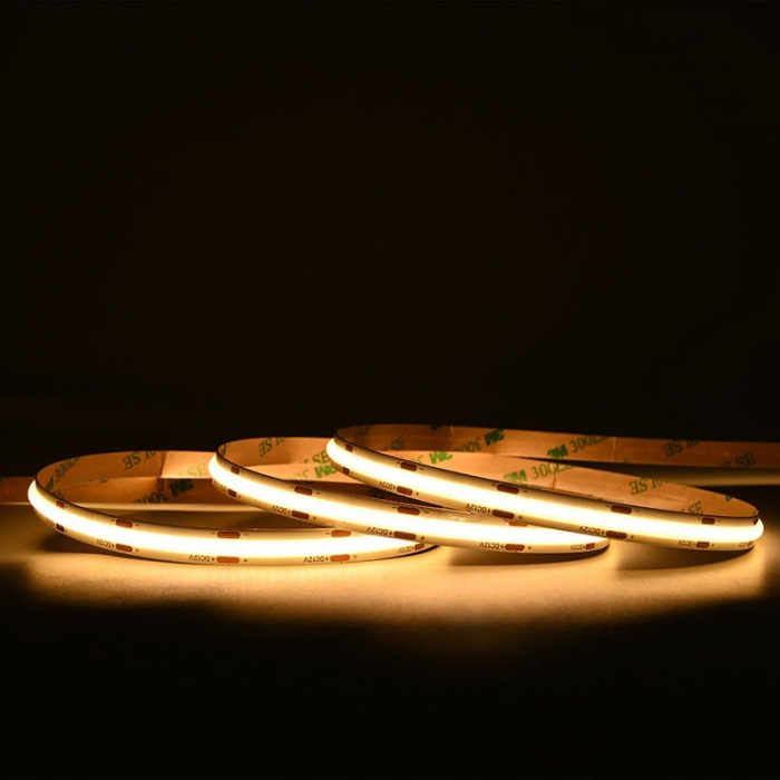 Banda LED COB 480LED/M • 24V • 10W • 3000K • IP20 • 1000lm • 8mm [2]