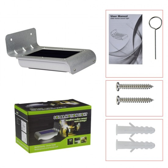 Lampa Perete 0.55W Cu Panou Solar + Senzor Miscare [4]