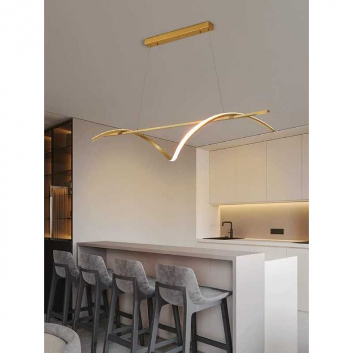 Lustra LED 30W Minimalist cu Telecomanda wifi 2.4G lumina/rece/calda/neutra intensitate reglabila [3]