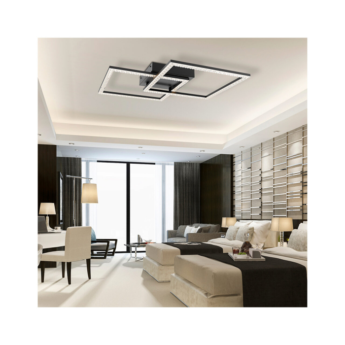 LUSTRA LED 55W CRYSTAL-3IN1-telecomanda-DIM-NEGRU [2]