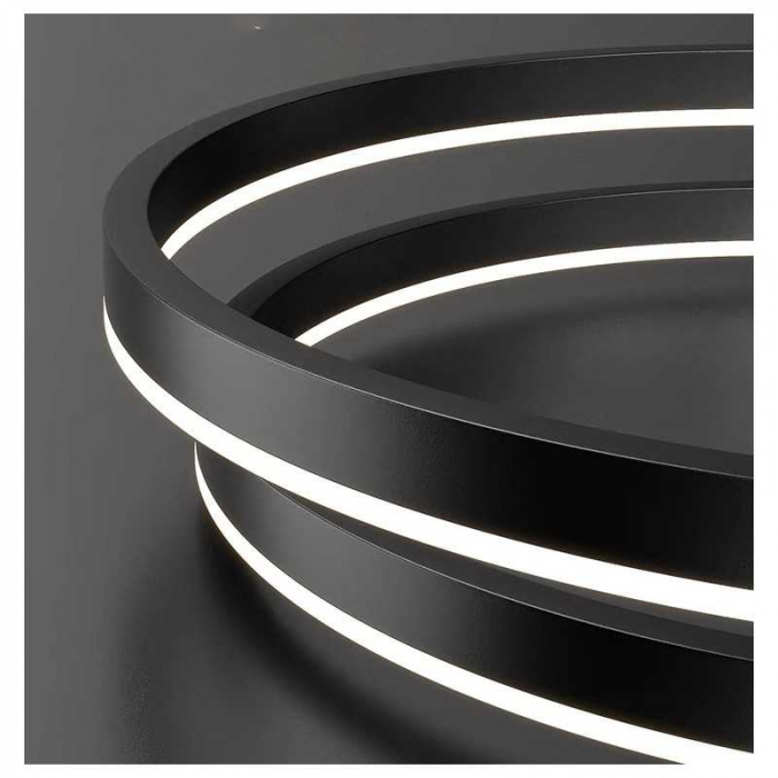 Lustra LED Negru 3cecuri 60cm+40cm+30cm cu Telecomanda wifi 2.4G lumina/rece/calda/neutra intensitate reglabila [3]