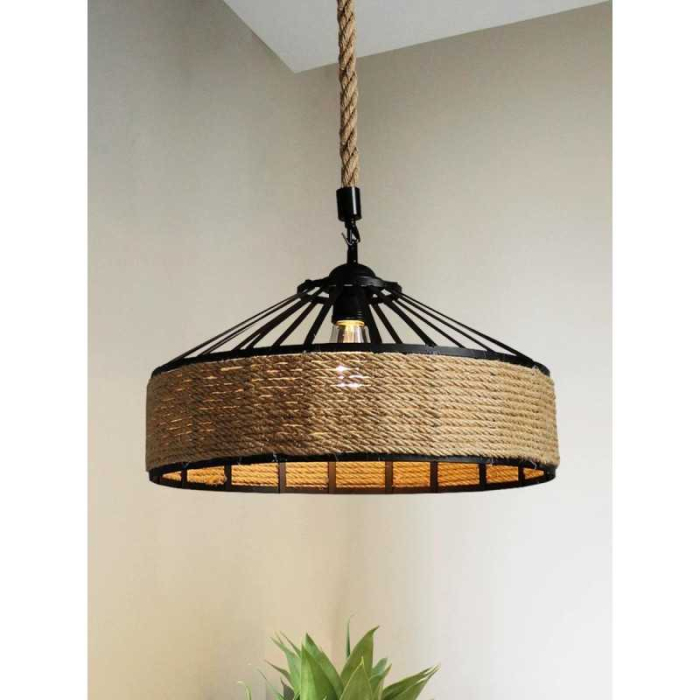 Lustra Rustic Cu Sfoara E27, Max 1X 40W D30cm [2]