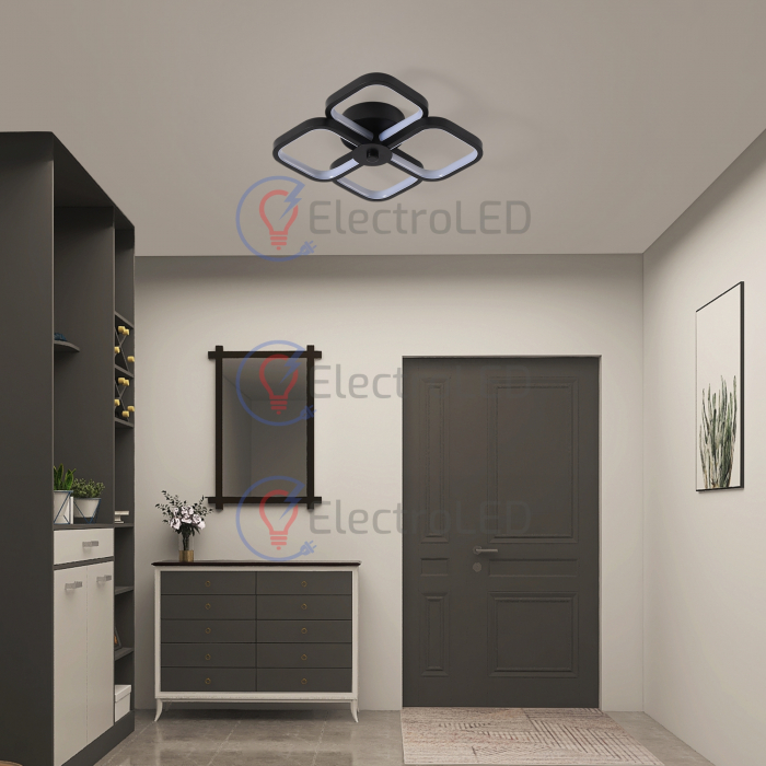 Plafoniera Black Flower 64W, 3 faze de lumina [2]