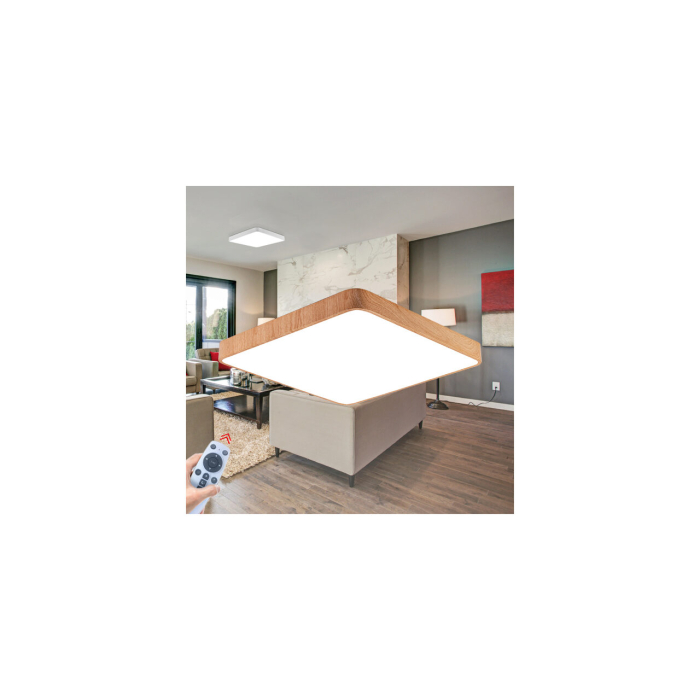 PLAFONIERA LED 45W TELECOMANDA LEMN BLADE SQR [2]