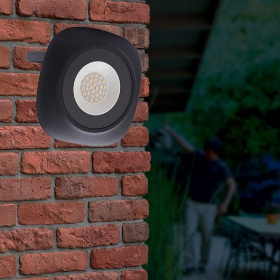 Proiector LED rotund SMD Iris, 20W=100W, 1800Lm, 6400K, lumina rece, negru [3]