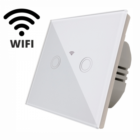 Intrerupator touch dublu WI-FI, alb [1]