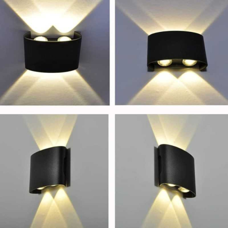 APLICA CU LED EXTERIOR LUMINA CALDA 2056/2 BK [1]