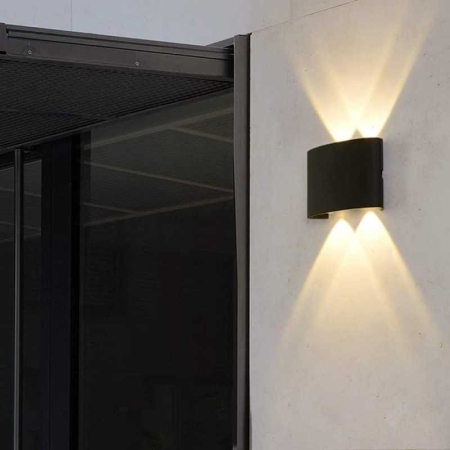APLICA CU LED EXTERIOR LUMINA CALDA 2056/2 BK [2]