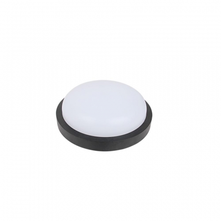 Plafoniere LED - Aplica LED de exterior Rotunda Neagra  fi235, 18W=150W, 6000K, lumina rece, cu protectie IP65