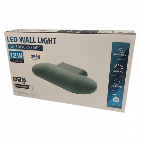 EVL374-SPN75951 Aplica LED Perete 300x160mm 12W=108W 3000K, lumina calda, cu protectie IP65 [2]