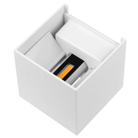 Aplica Perete 2x3W Cub Alb Lumina Reglabila [2]