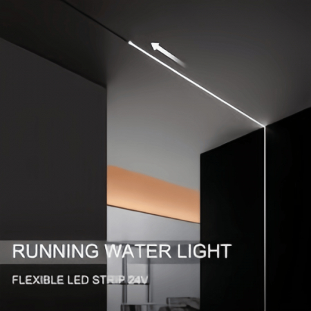 Banda LED 24V - BANDA LED 10M CU ADEZIVA 24V 126LED/M DIGITALA 4000K ,EFECT DE APA CURGATOARE