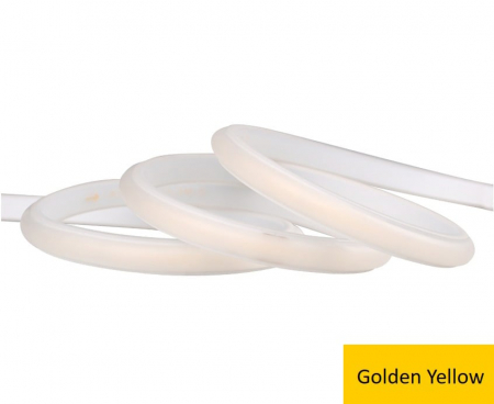 Banda LED 220V - Banda LED COB 288LED/M • 220V • 9W • Galben Auriu • IP67 • 600lm • 10mm