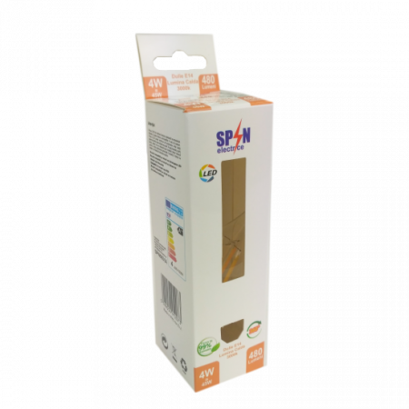 Bec Filament E27, model A60, 4W=45W, 3000K, lumina calda [1]