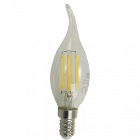 Becuri LED - Bec Filament E27, model A60, 4W=45W, 3000K, lumina calda