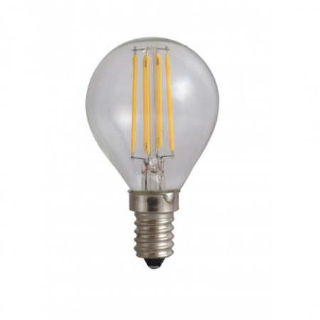 Becuri LED - Bec Filament Sferic E14, 4W=45W, 4000K, lumina neutra