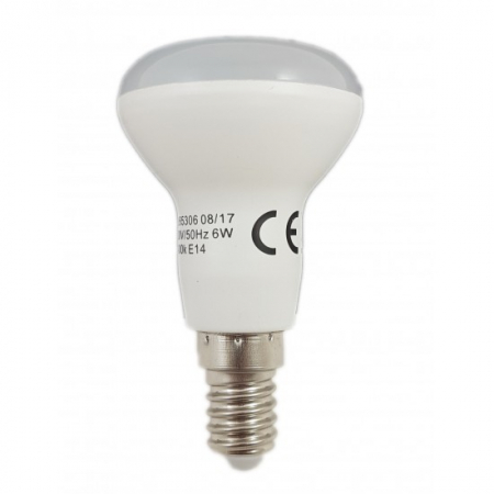Becuri LED - Bec Led E14, model R50, 8W=60W, 6400K, lumina rece