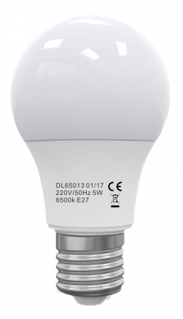 Becuri LED - Bec Led E27, model glob A60, 5W=45W, 2700K, lumina rece, A60, ore functionare 15.000