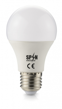 Becuri LED - Bec Led E27, model glob A60, 8W=70W, 6400K, lumina rece, 880Lm