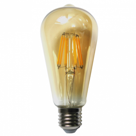 Becuri LED - Bec LED Filament Amber E27/4W/480LM/2500K ST58