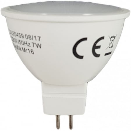 Becuri LED - Bec Led MR16, model R50, 7W=55W, 6400K, lumina rece