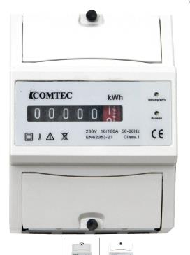 Contoare Electrice - CONTOR PE SINA DIN ANALOGIC MONOFAZIC 4 MODULE 1X100A (02805)