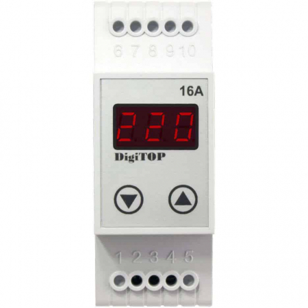 Relee Protectie - DIGITOP Releu protectie tensiune pe sina DIN 16A VP-16A 380032