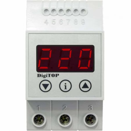 Relee Protectie - DIGITOP Releu protectie tensiune pe sina DIN 20A VP-20A 380124