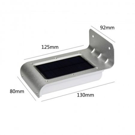 Lampa Perete 0.55W Cu Panou Solar + Senzor Miscare [2]