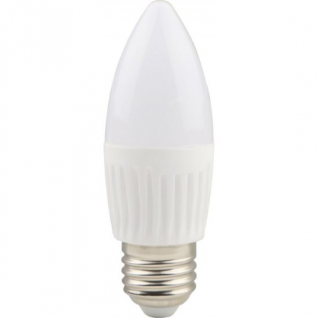 Becuri LED - Bec LED lumanare cu baza din ceramica, model C37, 9W=75W, 6400K, lumina rece, dulie E27