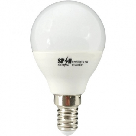 Becuri LED - Bec Bl Led Sferic E14, model glob G45, 5W=45W, 6400K, lumina rece