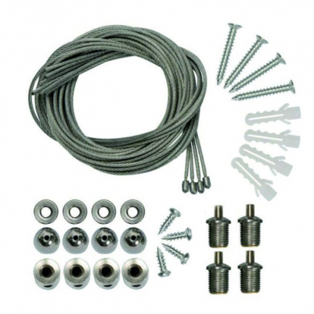 Panouri LED - Kit montare panou suspendat, prinderi mici, fir metalic, 4 x 1 m