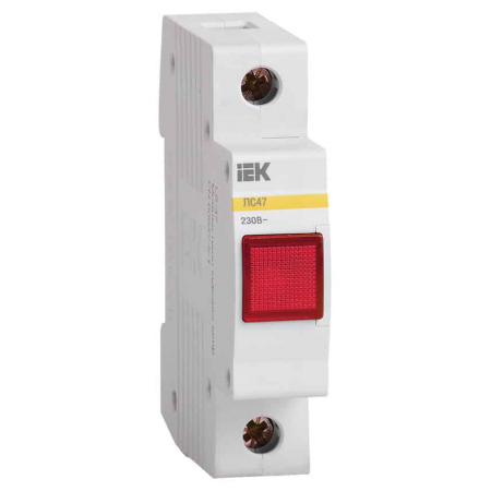 Sigurante Automate - Lampa de semnalizare iEK, LED, rosu , 230VAC, sina DIN, MLS10, MLS10-230-K04