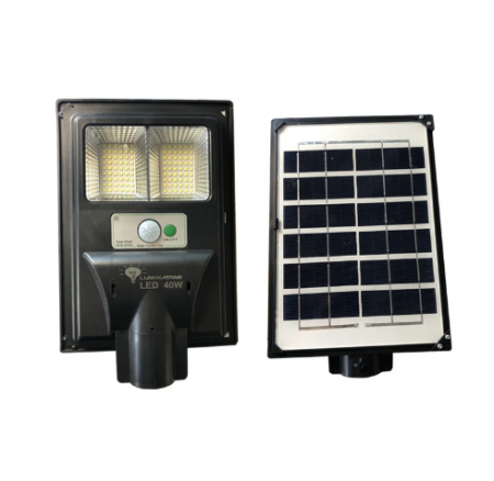Iluminat Solar - Lampa iluminat stradal 40W - senzor de miscare si panou fotovoltaic