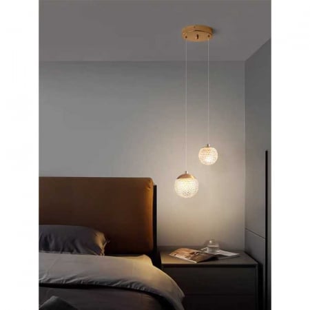 Lustra Cu Glob Cristal Moderna Nordic Pentru Dormitor [1]