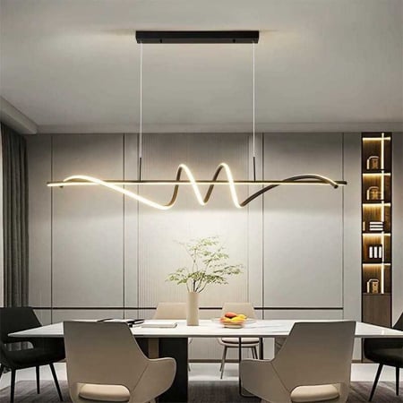 Lustre LED Suspendate - Lustra LED 120cm cu Telecomanda wifi 2.4G lumina/rece/calda/neutra intensitate reglabila