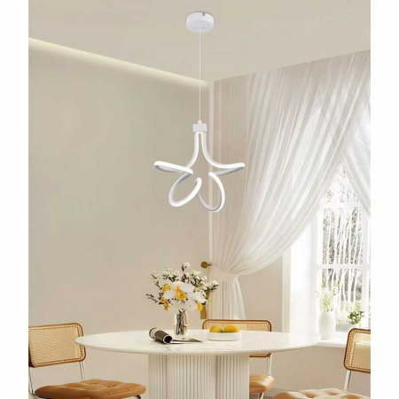 Lustre LED Suspendate - Lustra LED 30W Negru Cu 3 Functii Lumina Rece/Calda/Neutra