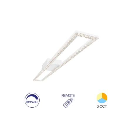 Lustre - LUSTRA LED 40W CRYSTAL-3IN1-telecomanda-DIM-ALB