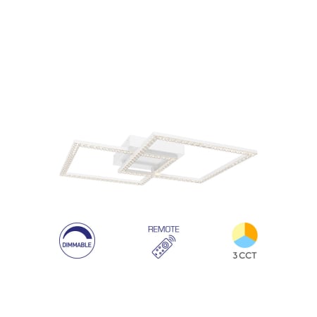 Lustre - LUSTRA LED 55W CRYSTAL-3IN1-telecomanda-DIM-ALB