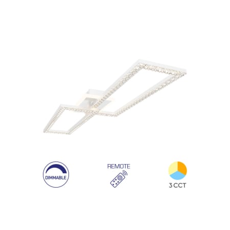 Lustre - LUSTRA LED 55W CRYSTAL-3IN1-telecomanda-DIM-ALB