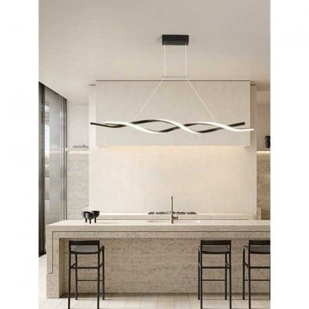 Lustre LED Suspendate - Lustra LED 60W Minimalist cu Telecomanda wifi 2.4G lumina/rece/calda/neutra intensitate reglabila