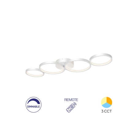 Lustre - LUSTRA LED 60W NELA-SR1 RND telecomanda IP20 ALB