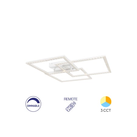 Lustre - LUSTRA LED 80W CRYSTAL-3IN1-telecomanda-DIM-ALB