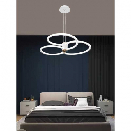 Lustre LED Suspendate - Lustra LED Alb cu Telecomanda wifi 2.4G cu lumina/rece/calda/neutra intensitate reglabila