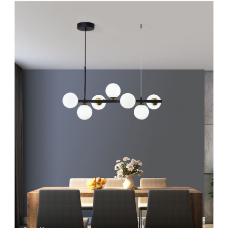 Lustre LED Suspendate - Lustra LED cu 7 Glob Alb Mat G9 Becurile Nu Sunt Incluse