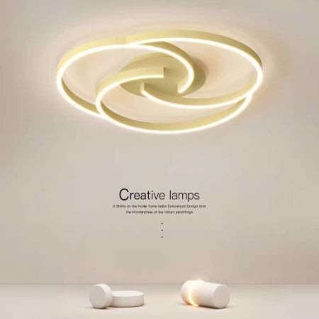 Lustre LED - Lustra LED cu Telecomanda wifi 2.4G Negru lumina/rece/calda/neutra intensitate reglabila