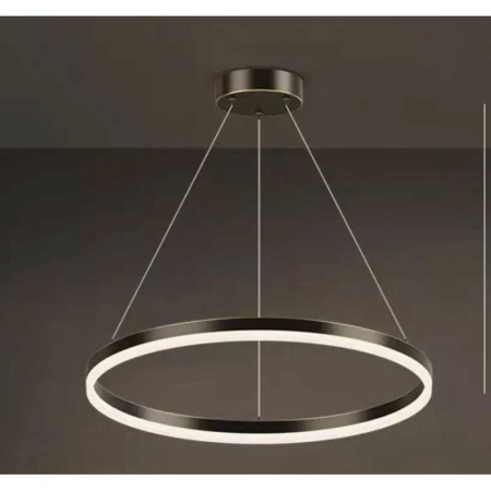 Lustre LED Suspendate - Lustra LED D60CM Minimalist Ring cu Telecomanda wifi 2.4G Negru lumina/rece/calda/neutra intensitate reglabila