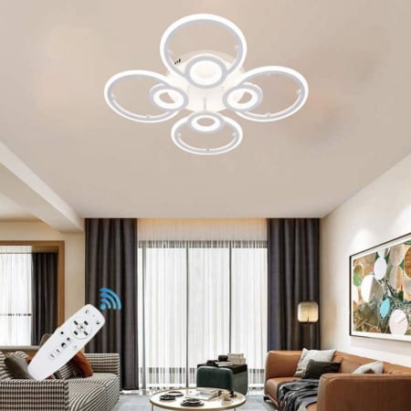 Lustre LED aplicate - LUSTRA LED JUNO 96W CU 8 BRATE 3 CULORI+IR