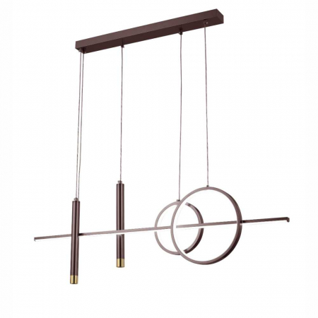 Lustre LED Suspendate - Lustra led maro cu telecomanda CAELI 82W/4000LM 2700K-6500K