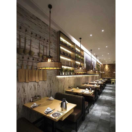 Lustra Rustic Cu Sfoara E27, Max 1X 40W D30cm [2]